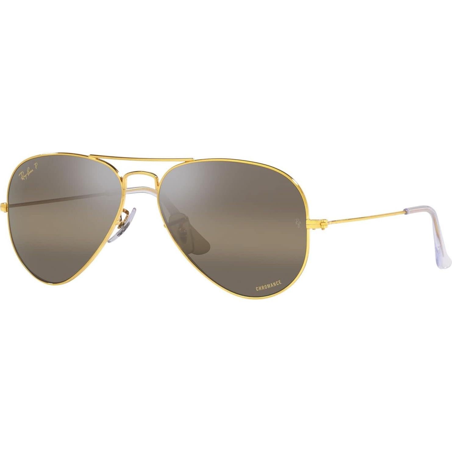 Gafas de Sol Ray-Ban Aviador Polarizadas 55mm Oro