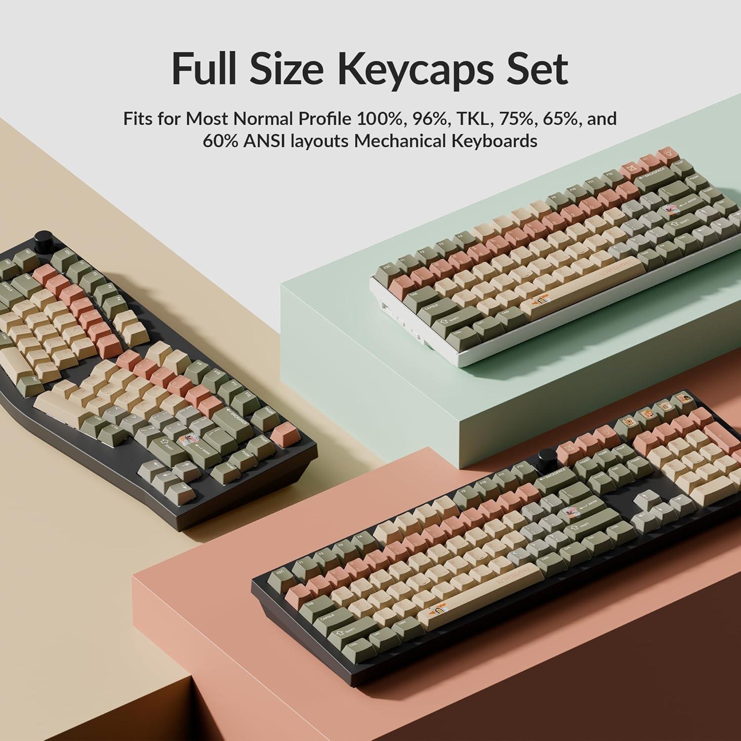 Conjunto de Teclas Keychron PBT Cherry Profile 141 Teclas Renacimiento
