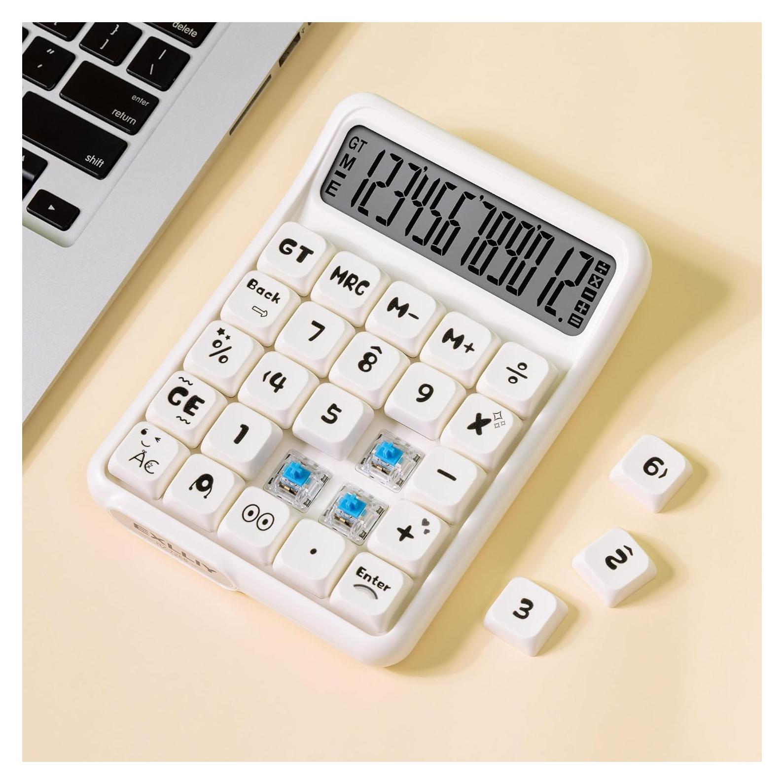 Calculadora Mecánica Exlliy RZ.7258 con Pantalla LCD 12 Dígitos