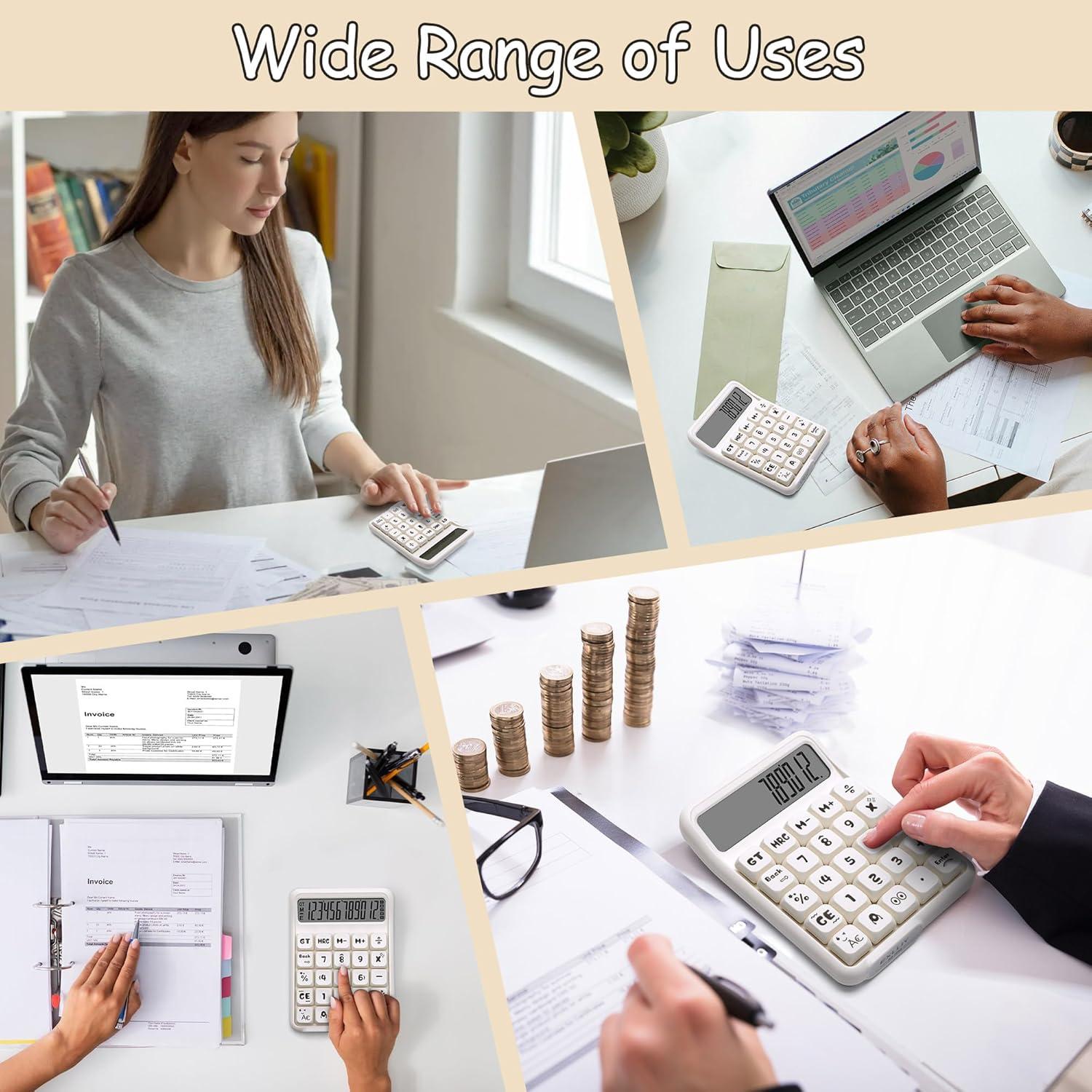 Calculadora Mecánica Exlliy RZ.7258 con Pantalla LCD 12 Dígitos