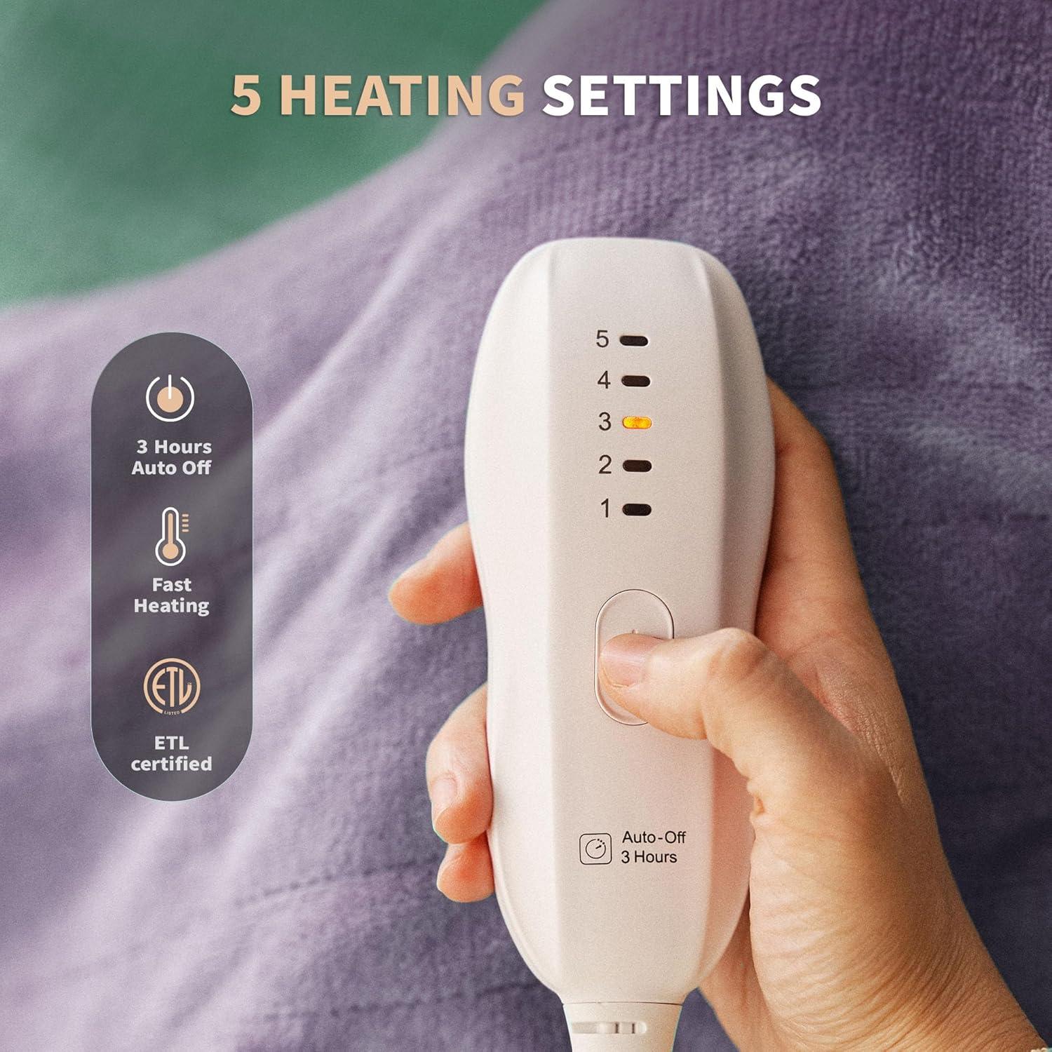 Manta Calentada JET'S HOME 127x152 cm - Eléctrica Lavable