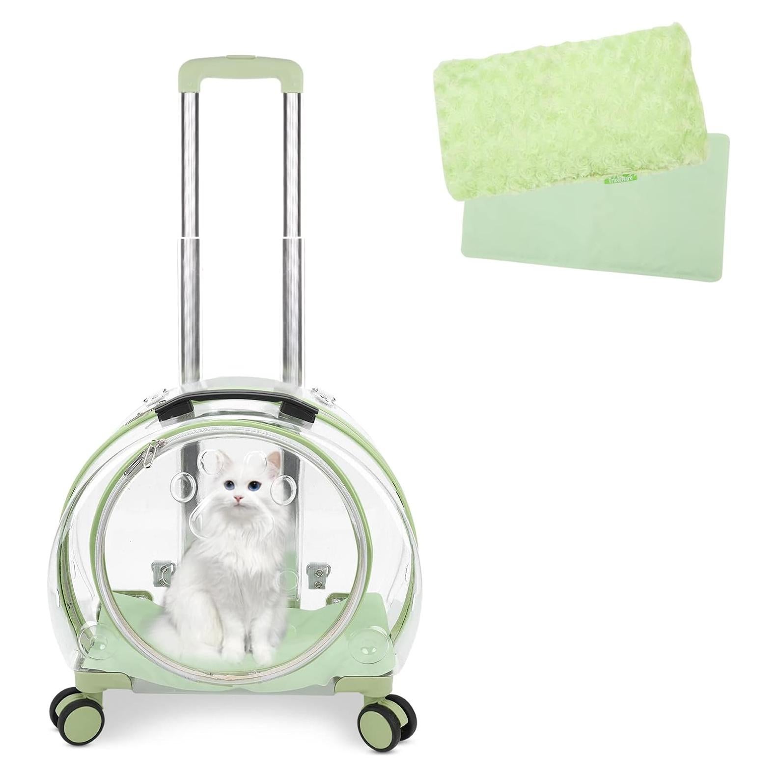 Transportador para mascotas TripleHare G400 Verde con ruedas