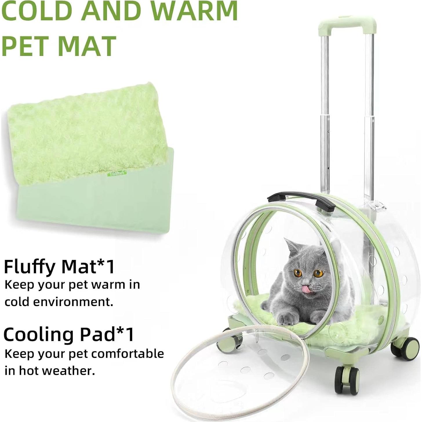 Transportador para mascotas TripleHare G400 Verde con ruedas