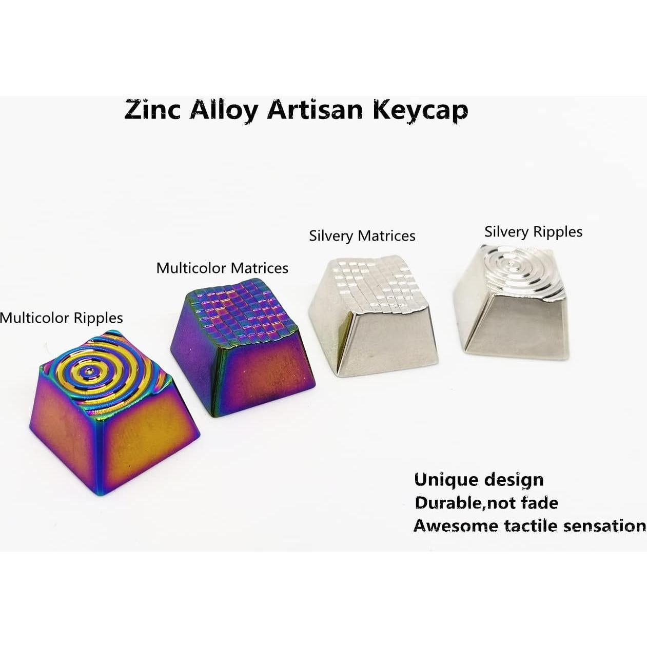 Tecla Mecánica de Metal Tiansheng 1u R4 Estilo Diamante Plateada