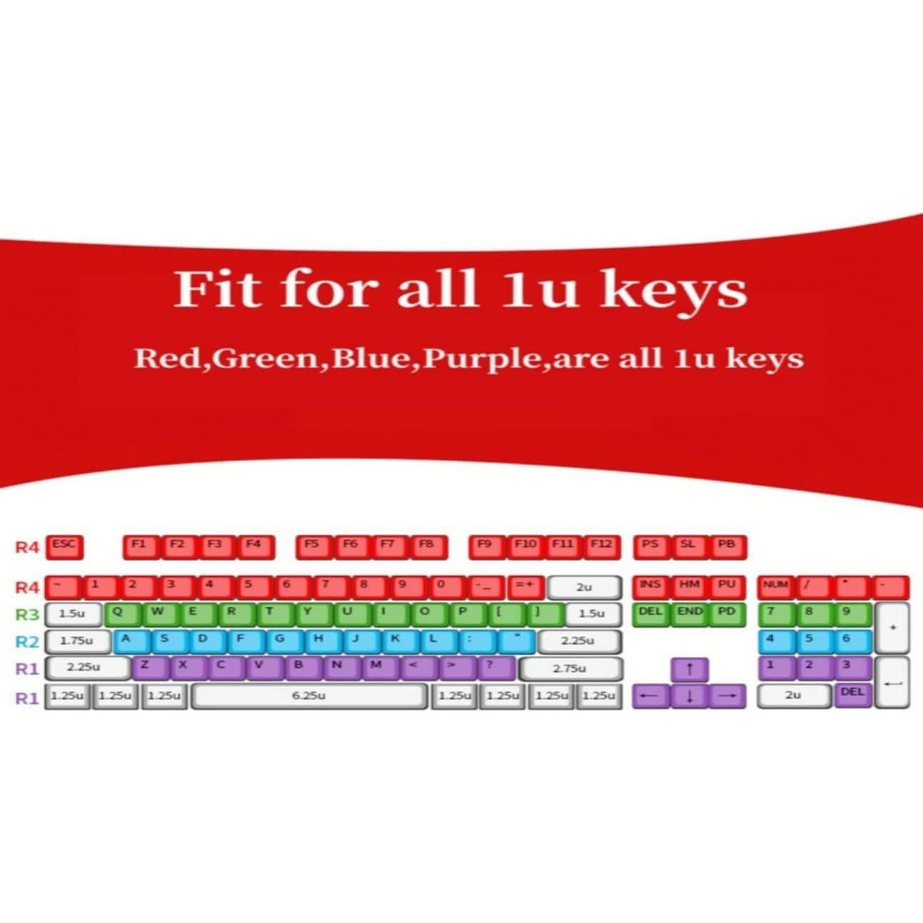 Tecla Mecánica de Metal Tiansheng 1u R4 Estilo Diamante Plateada