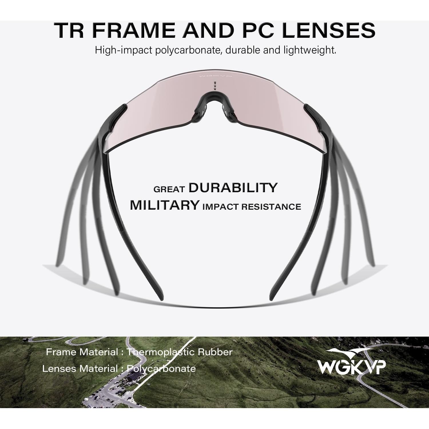 Gafas de Correr Fotoquímicas WGKVP - UV400, Antivaho, 27g