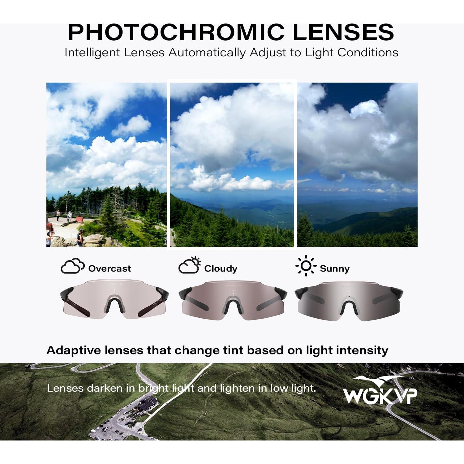 Gafas de Correr WGKVP Yd-010 Fotoquímicas UV400 Antivaho