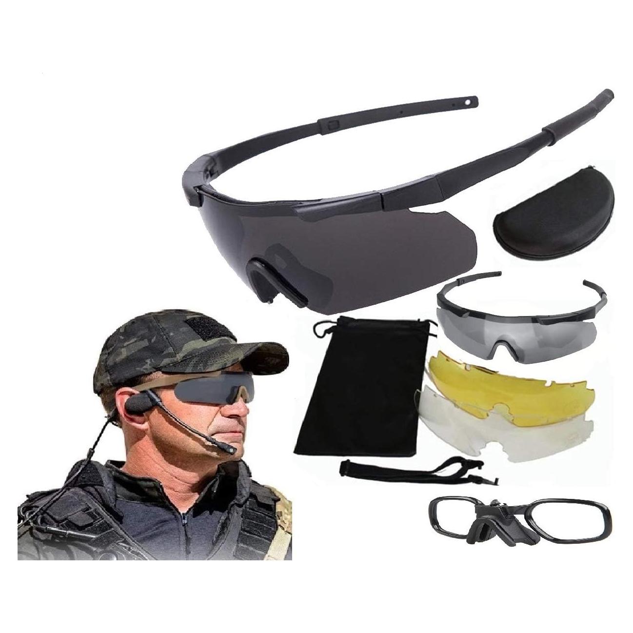 Gafas Tácticas GALAXYLENSE con 3 Lentes Reemplazo UV400
