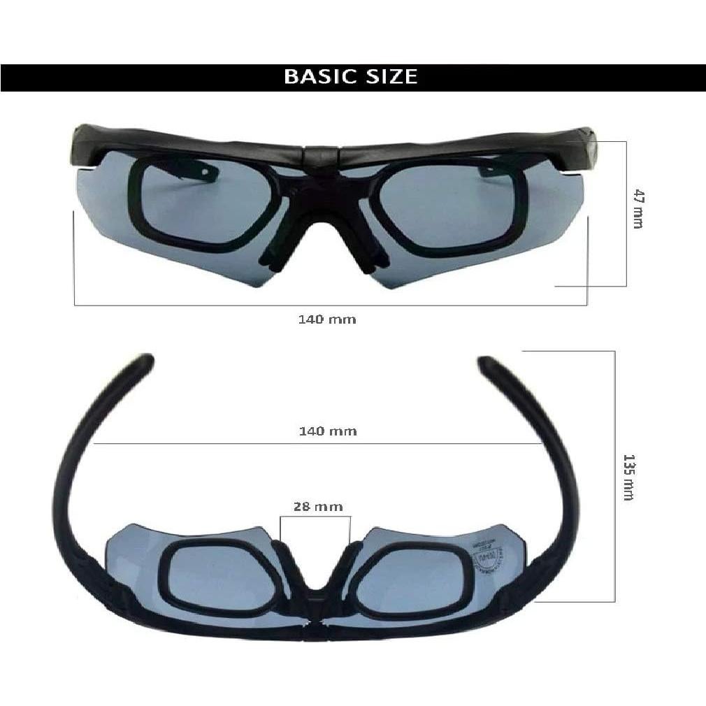 Gafas Tácticas GALAXYLENSE con 3 Lentes Reemplazo UV400