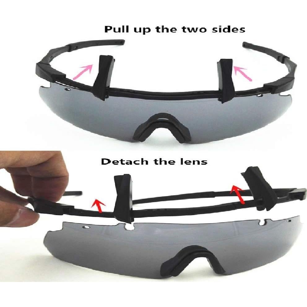 Gafas Tácticas GALAXYLENSE con 3 Lentes Reemplazo UV400