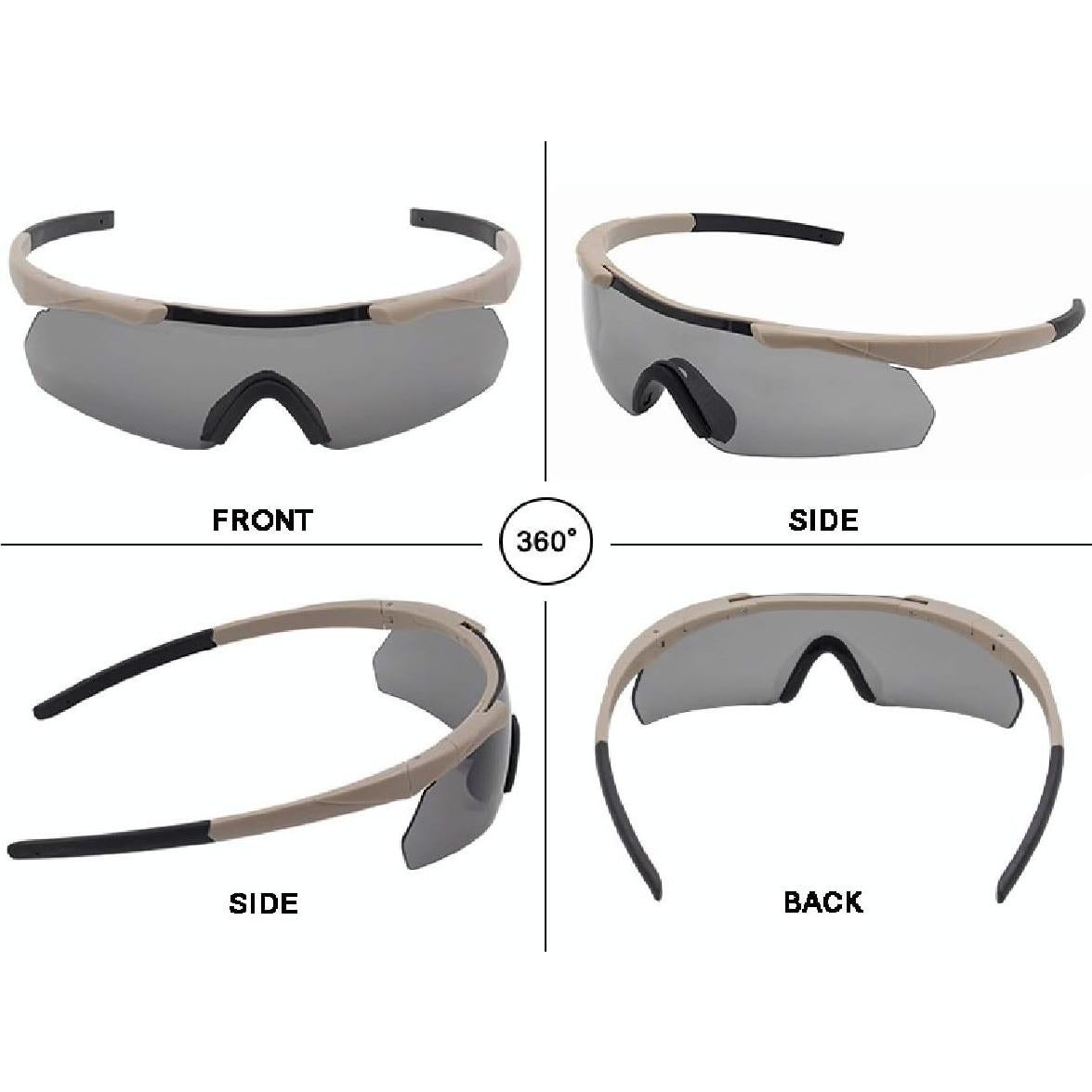 Gafas Tácticas GALAXYLENSE con 3 Lentes Reemplazo