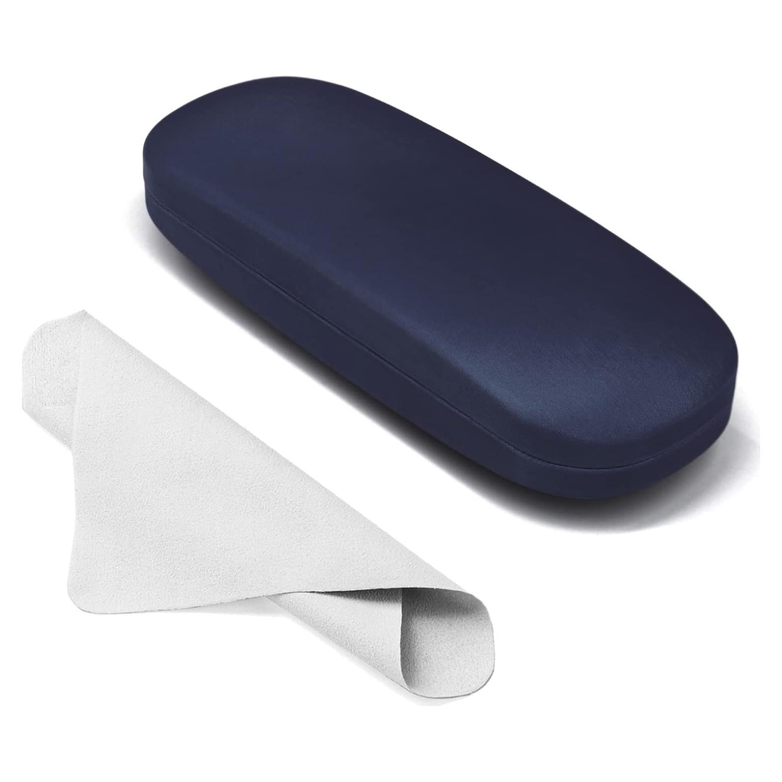 Estuche Duro para Gafas Marvolia - PU Cuero Azul Oscuro