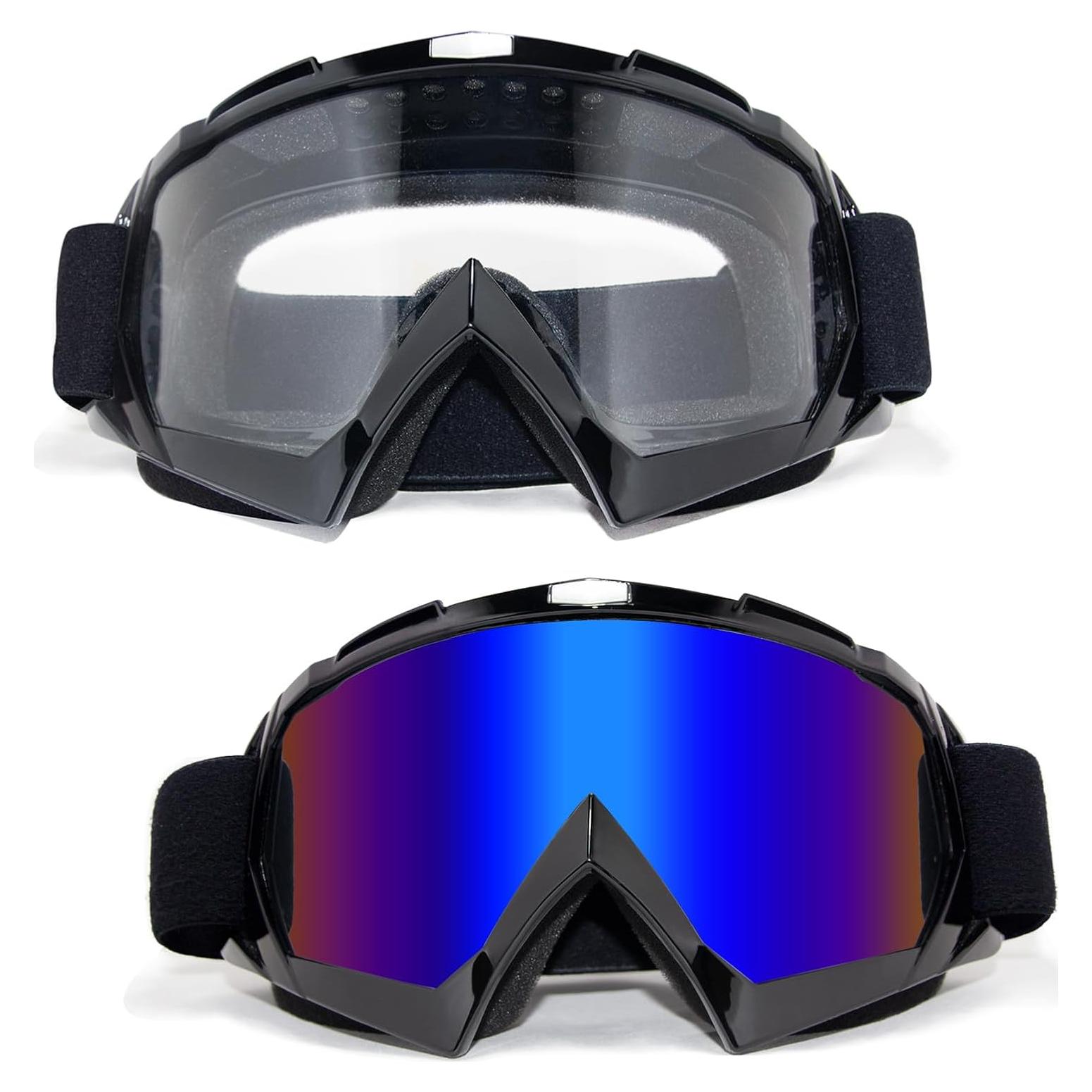 Gafas de Motocross 2Pack UV Ajustables para Adultos y Niños