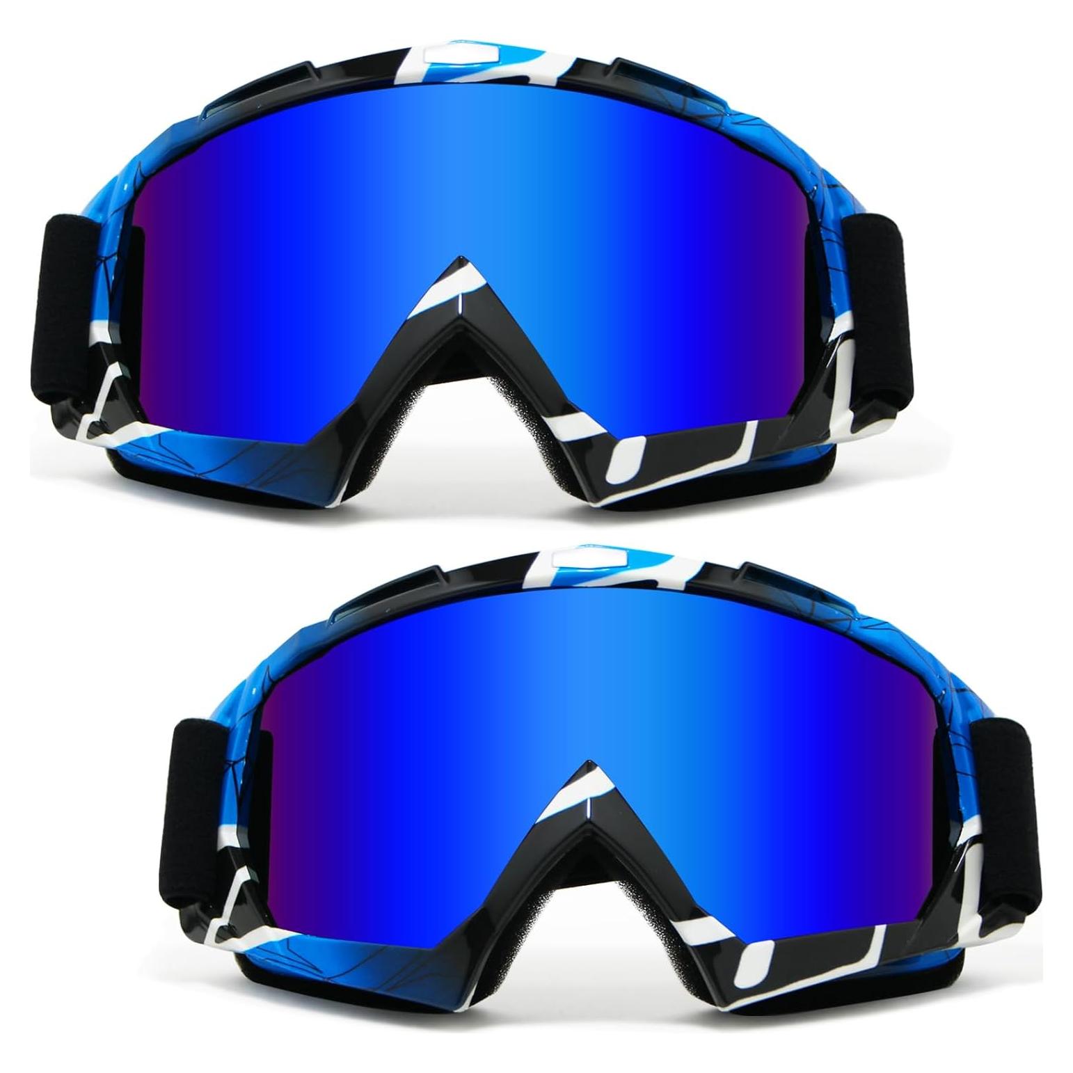 Gafas de Motocross 2Pack YG Azul UV para Adultos y Niños