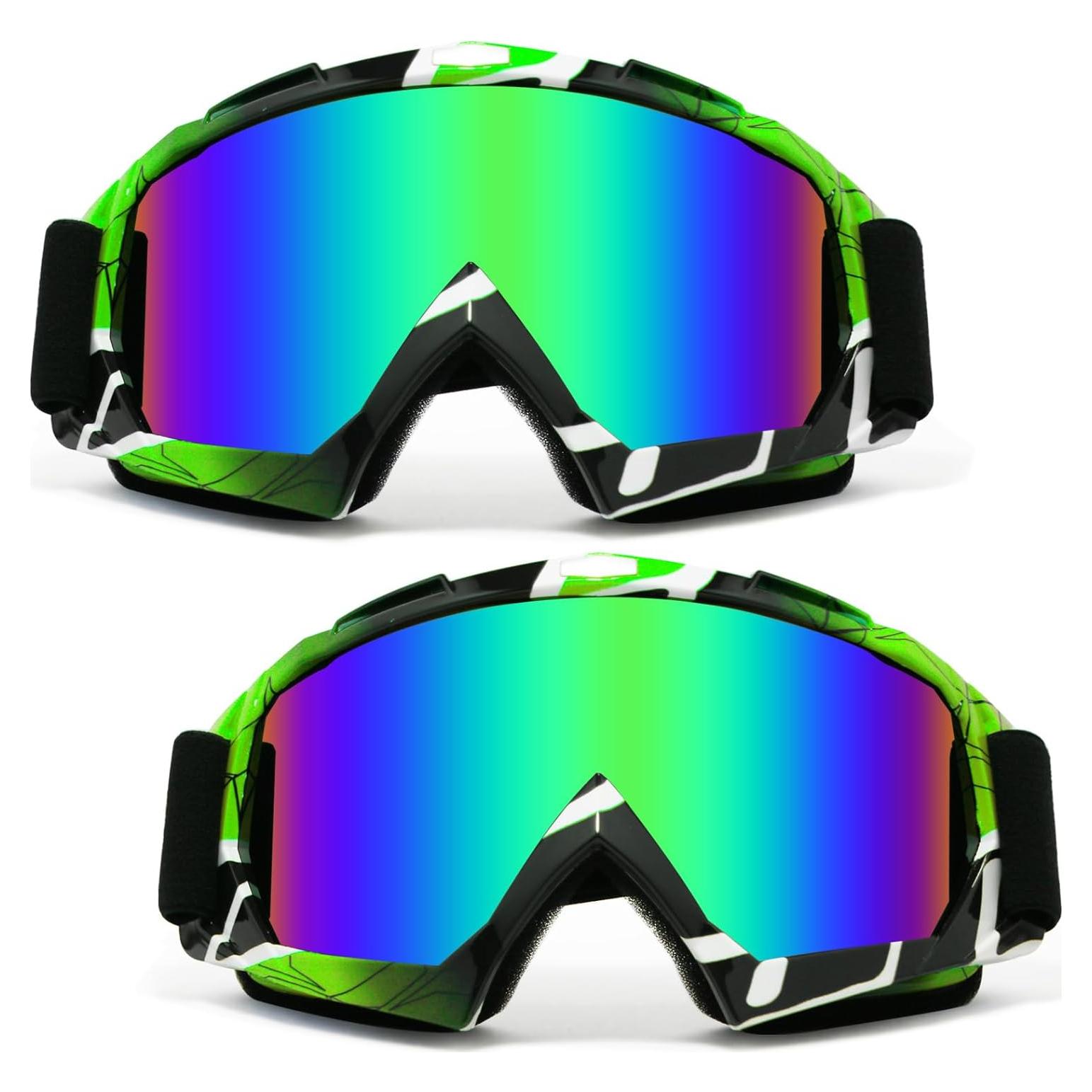 Gafas de Motocross 2Pack UV Ajustables para Adultos y Niños