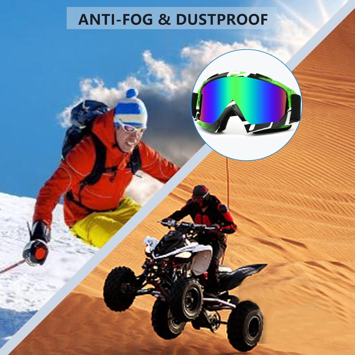 Gafas de Motocross 2Pack UV Ajustables para Adultos y Niños