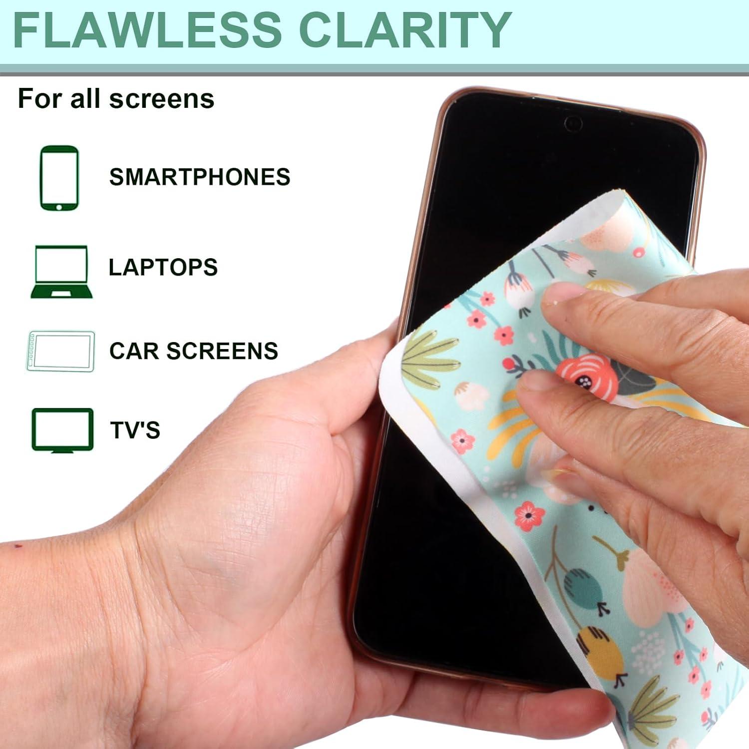 12 Paños de Microfibra ADBGV para Limpieza de Lentes y Pantallas