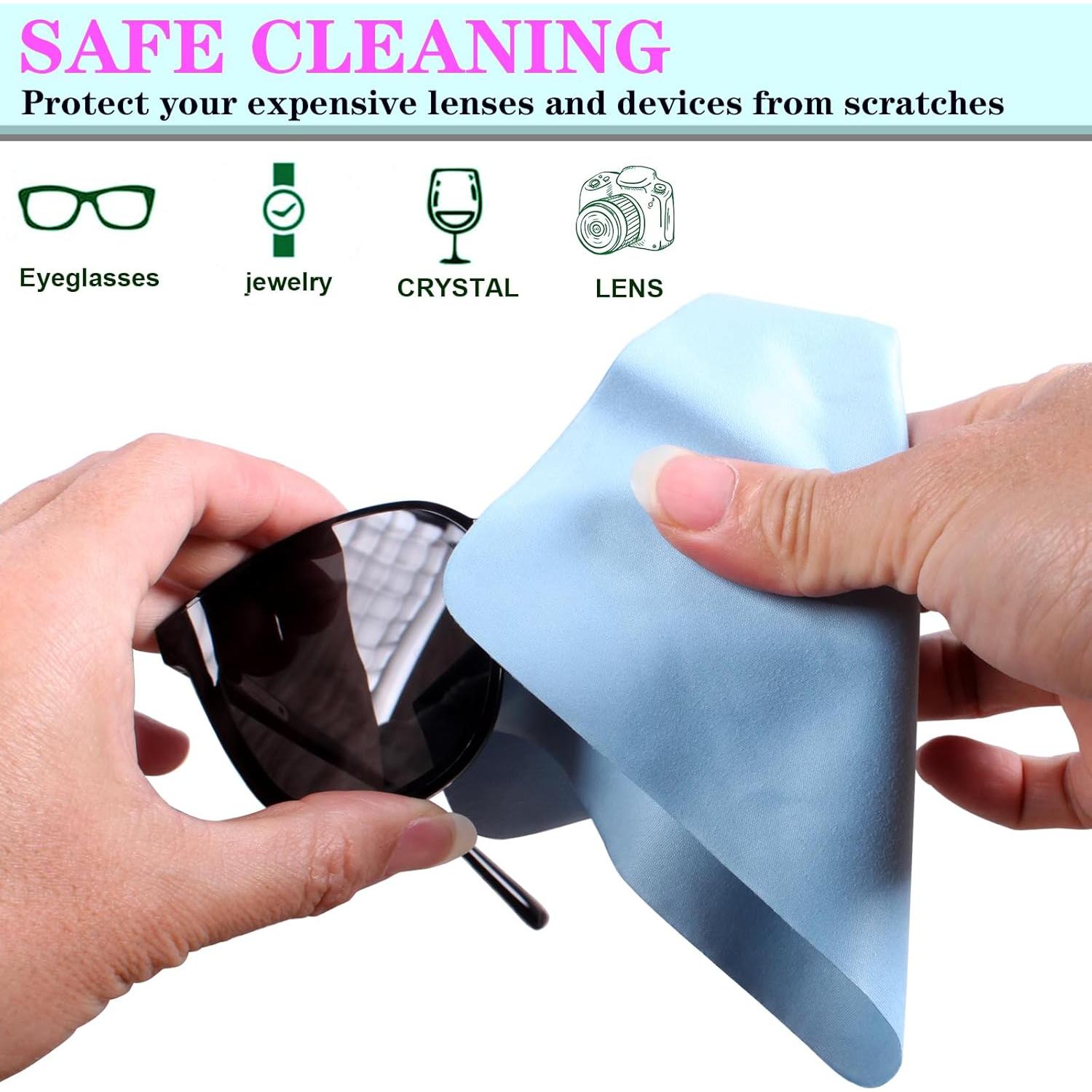 Paquete de 8 Paños Microfibra ADBGV 18x15cm Multicolor