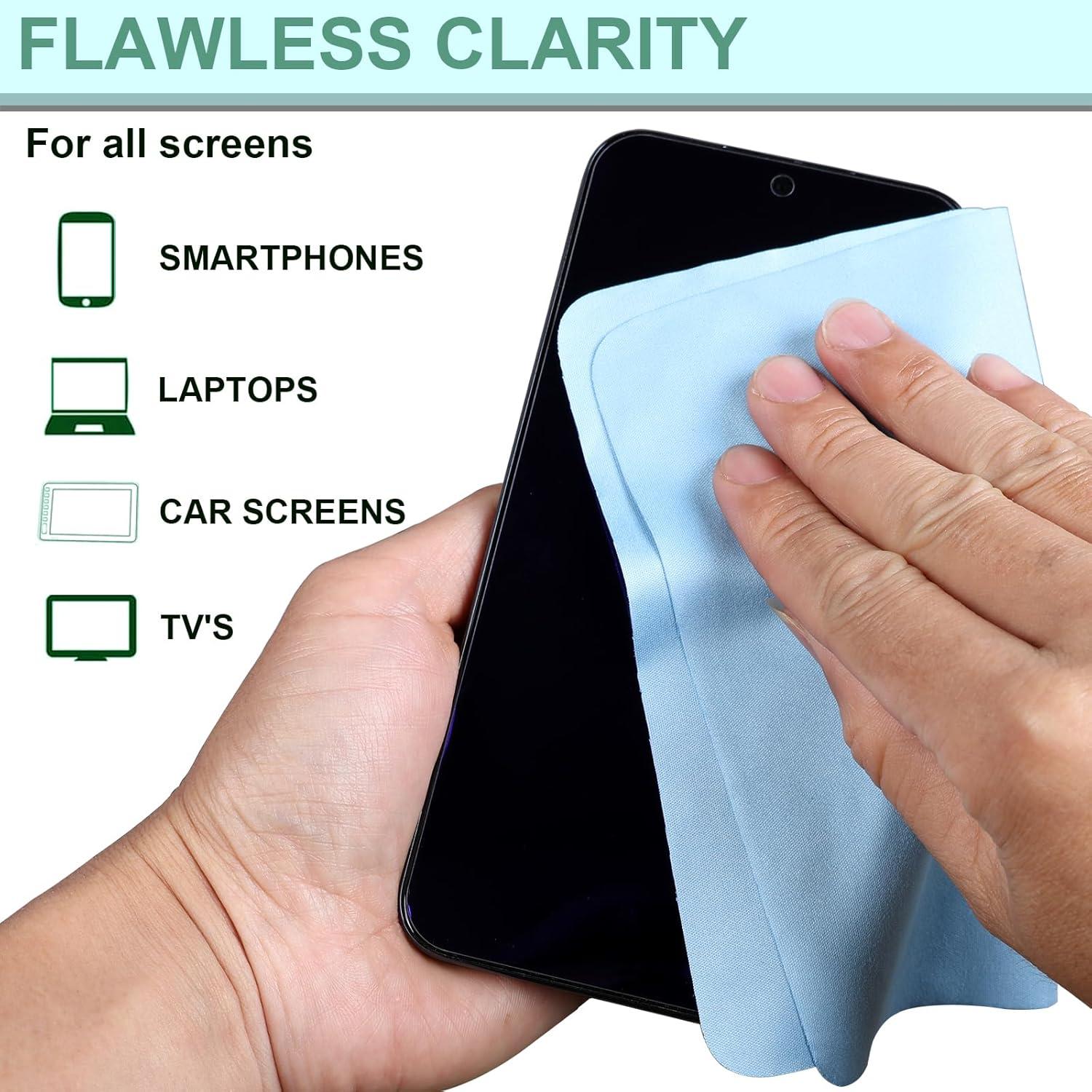 Paquete de 8 Paños Microfibra ADBGV 18x15cm Multicolor