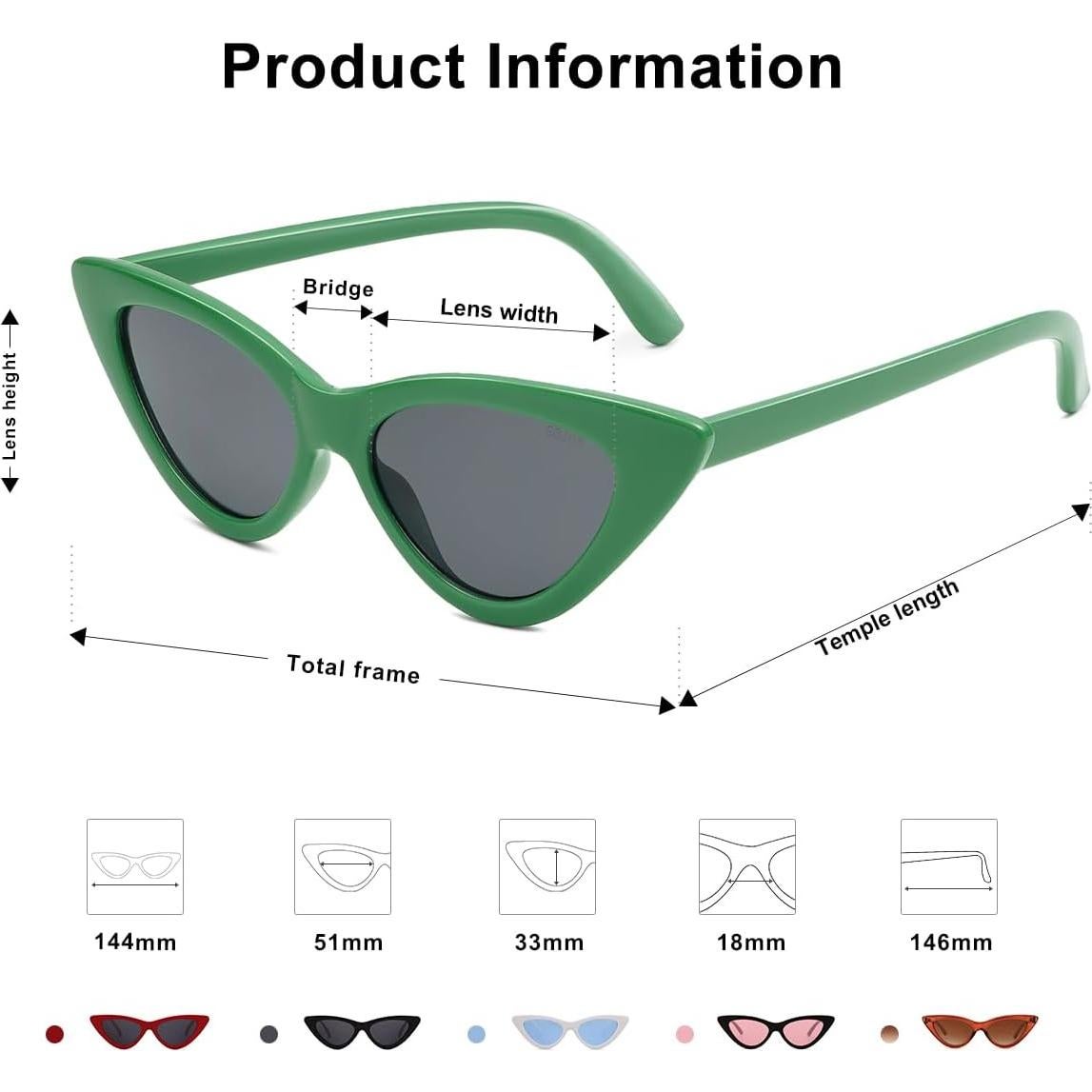 Gafas de Sol Sojos Ojo de Gato UV400 Mujeres SJ2044