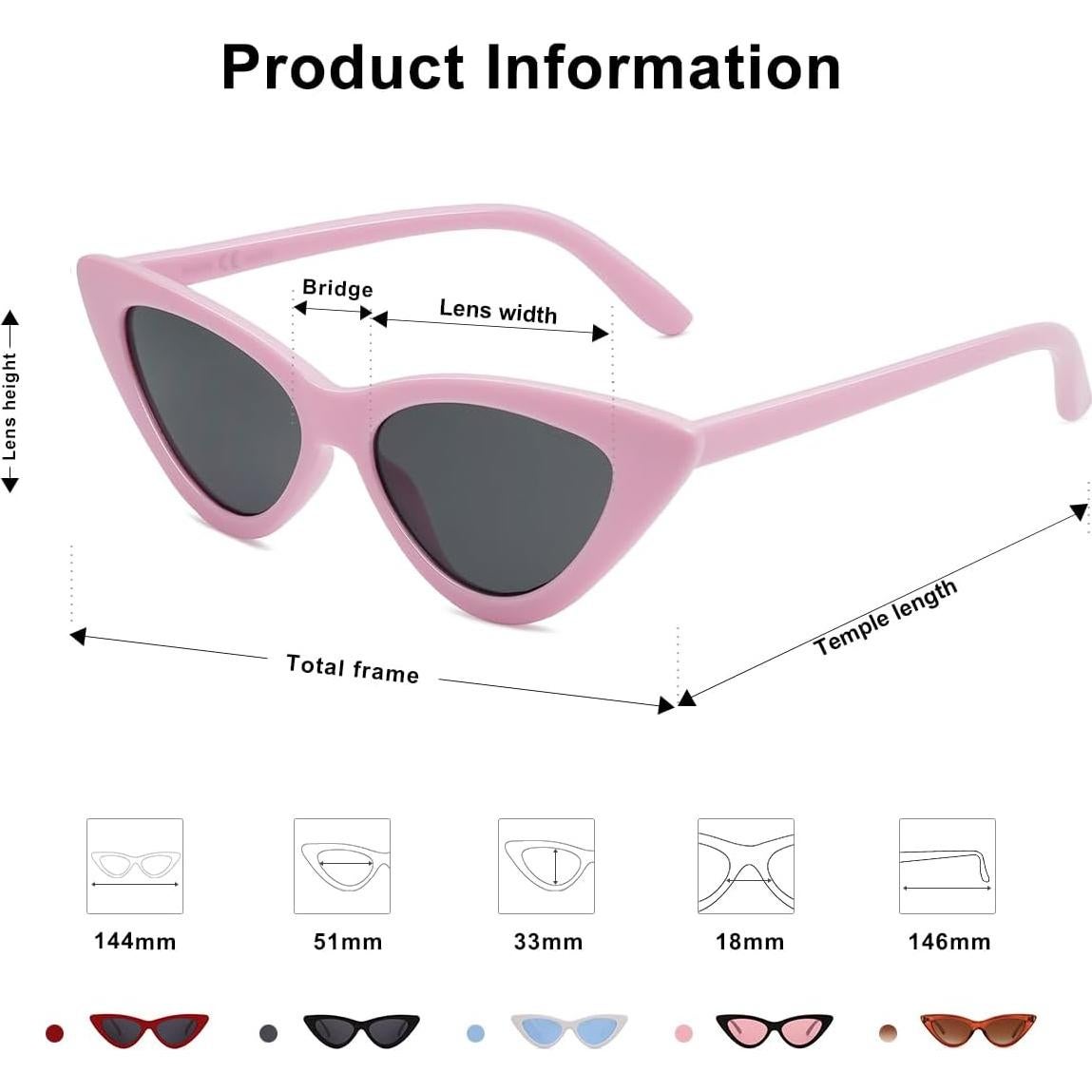 Gafas de Sol Sojos SJ2044 Ojo de Gato UV400 Rosa/Gris