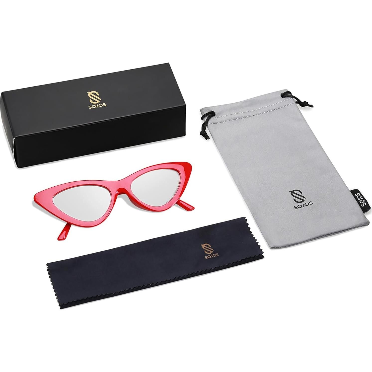 Gafas de Sol Sojos Ojo de Gato UV400 Rojo Espejo SJ2044