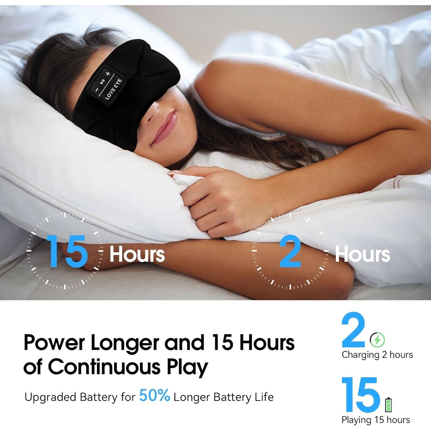 MÁS AMOR Máscara de Ojos Bluetooth 5.4 con Altavoces HD