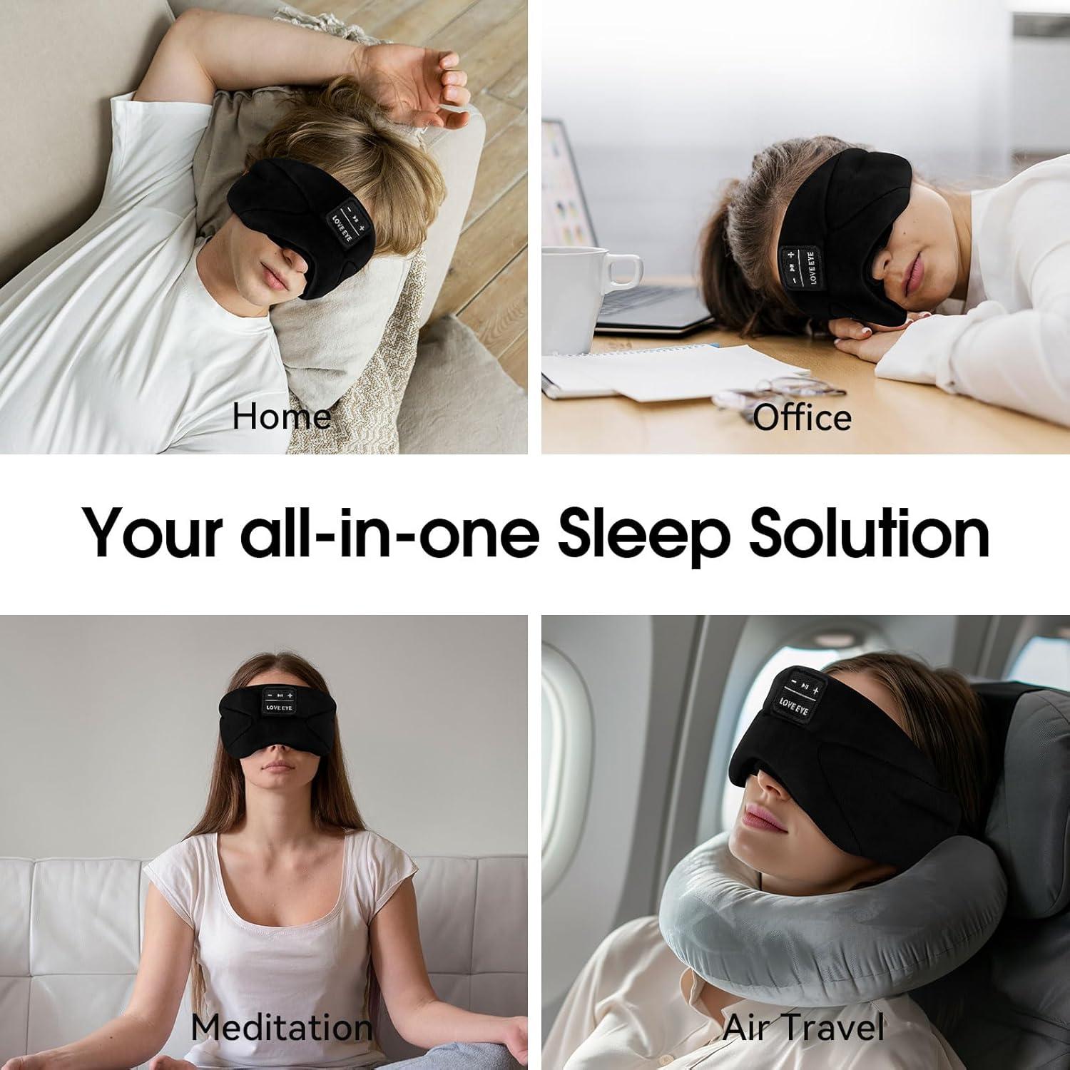 MÁS AMOR Máscara de Ojos Bluetooth 5.4 con Altavoces HD