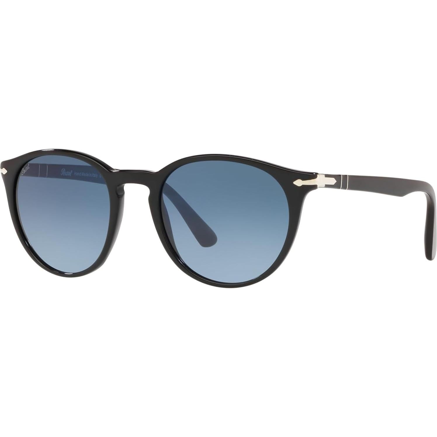 Gafas de sol redondas Persol PO3152S negras con lentes degradados