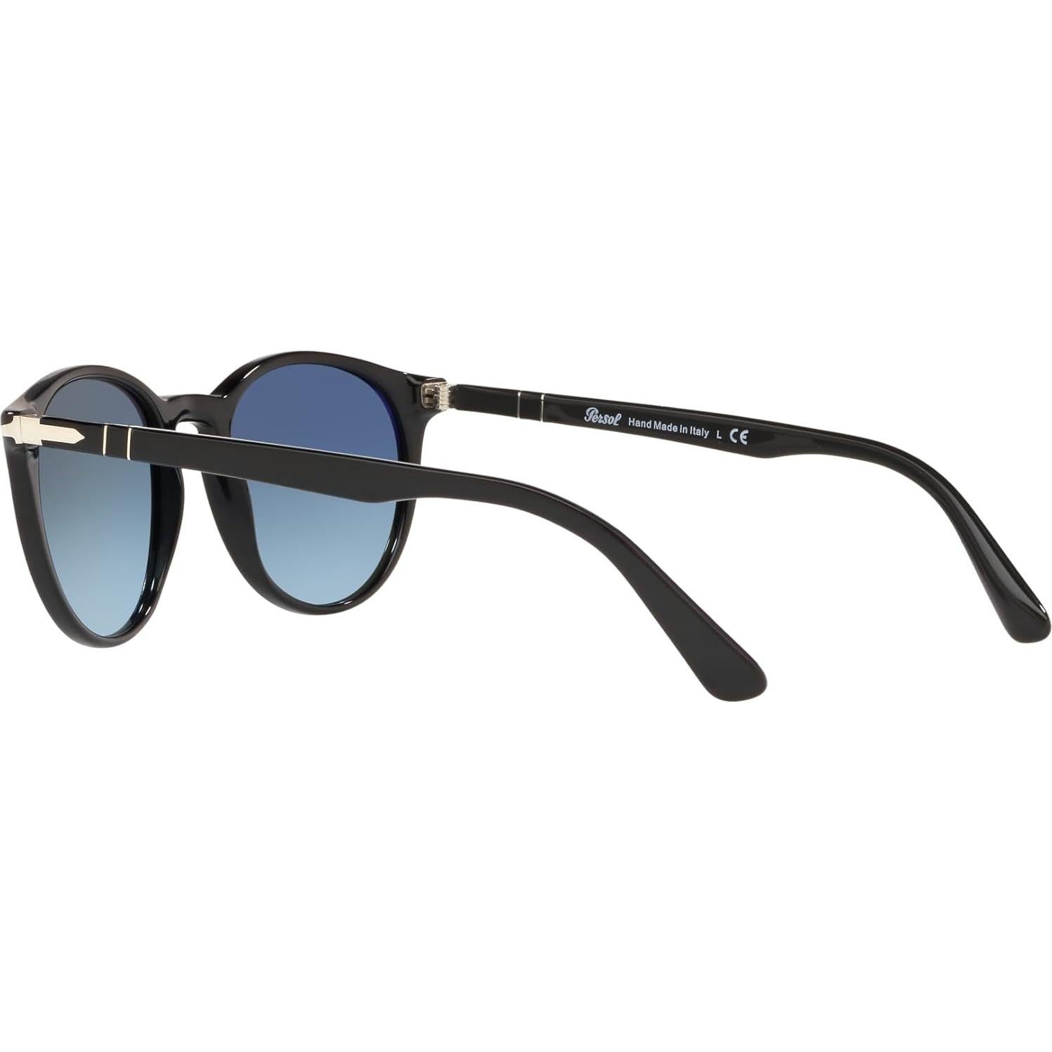 Gafas de sol redondas Persol PO3152S negras con lentes degradados