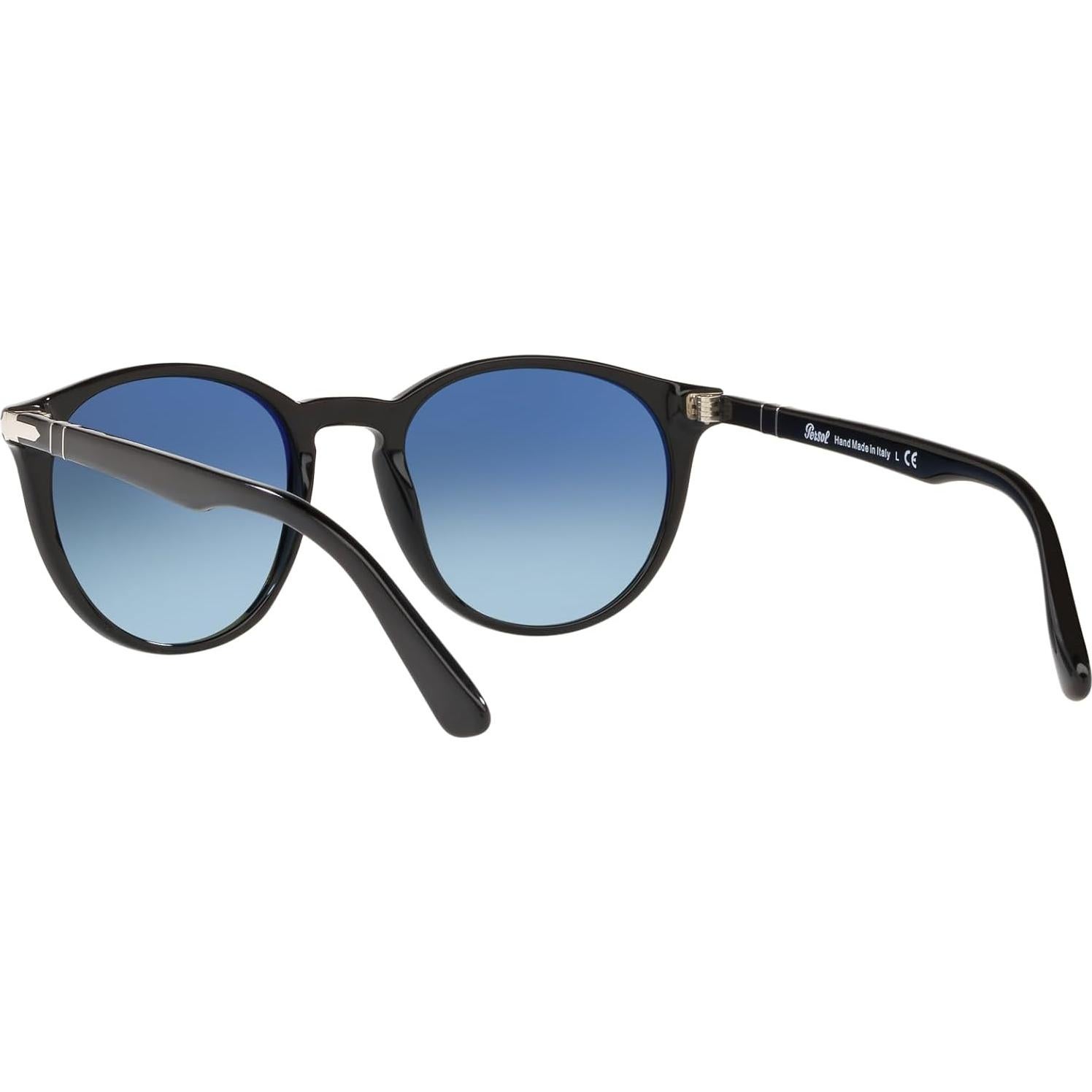 Gafas de sol redondas Persol PO3152S negras con lentes degradados