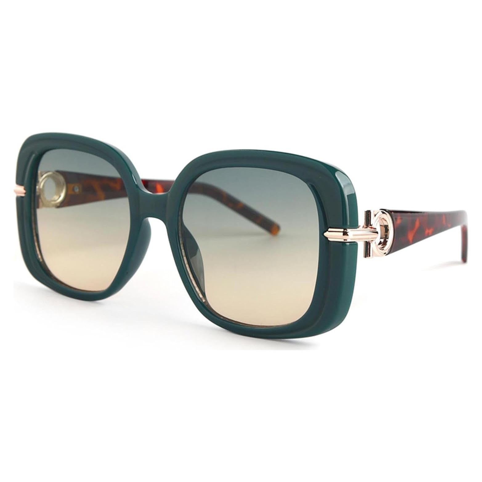 Gafas de sol cuadradas UV400 para hombres y mujeres - Verde M2