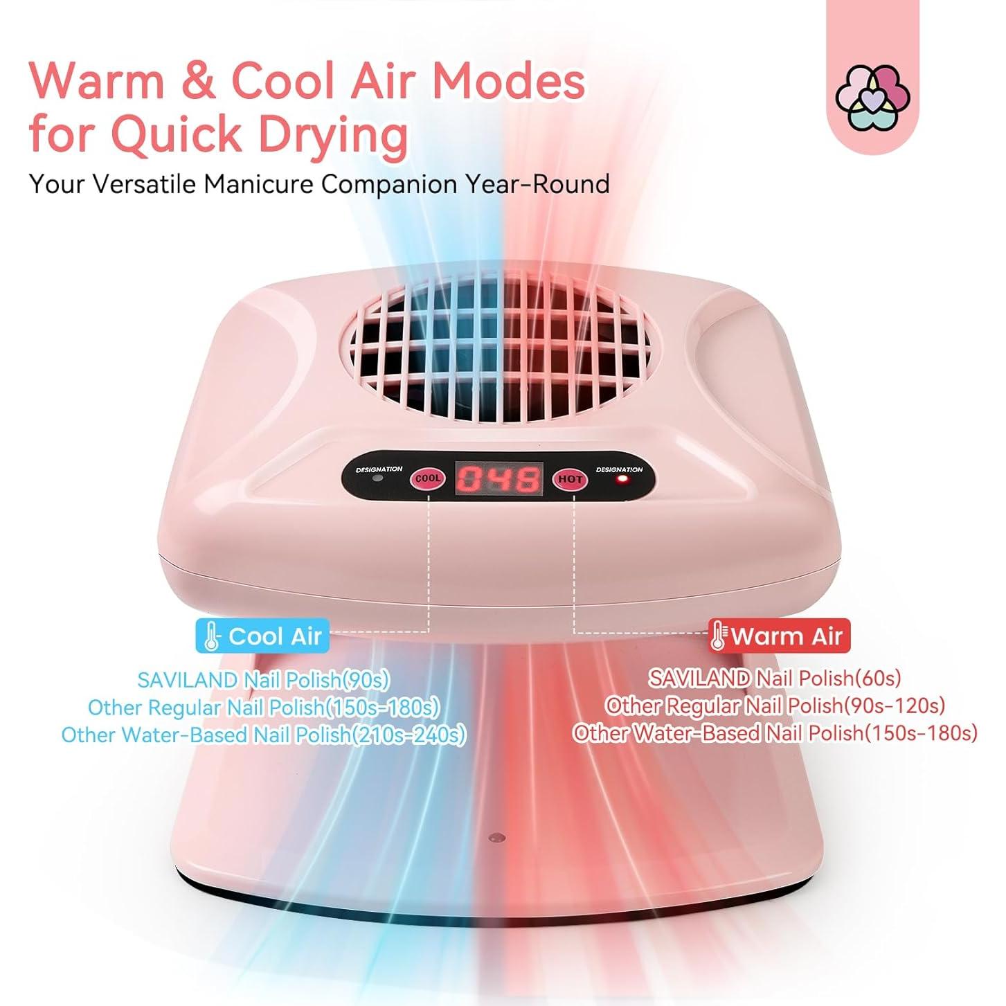 Secador de Uñas SAVILAND 300W con Aire Caliente y Frío