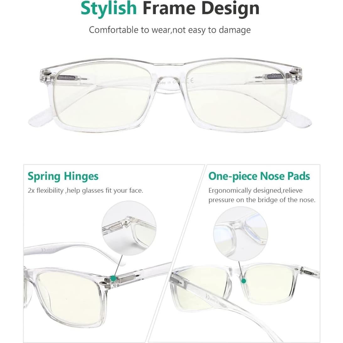 Gafas de lectura Eyekepper anti luz azul 0.75x transparentes