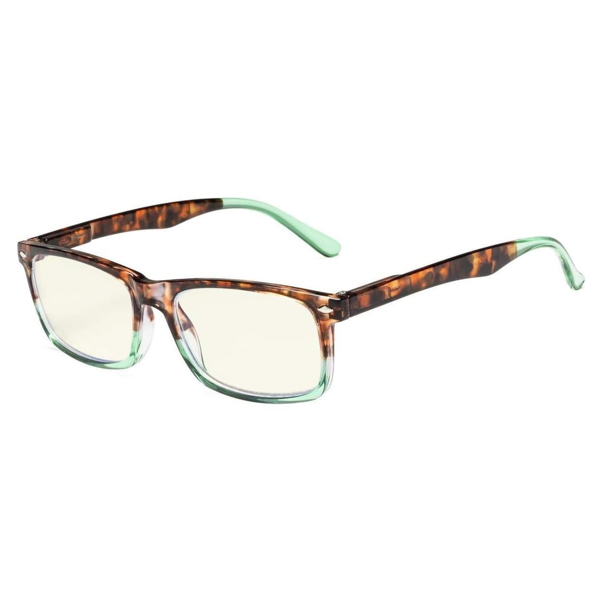 Gafas de lectura Eyekepper anti luz azul unisex Tortoise-Verde