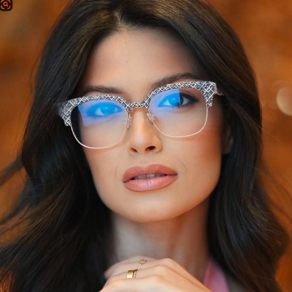 Gafas de óptica retro Shiratori 43mm con lentes claros