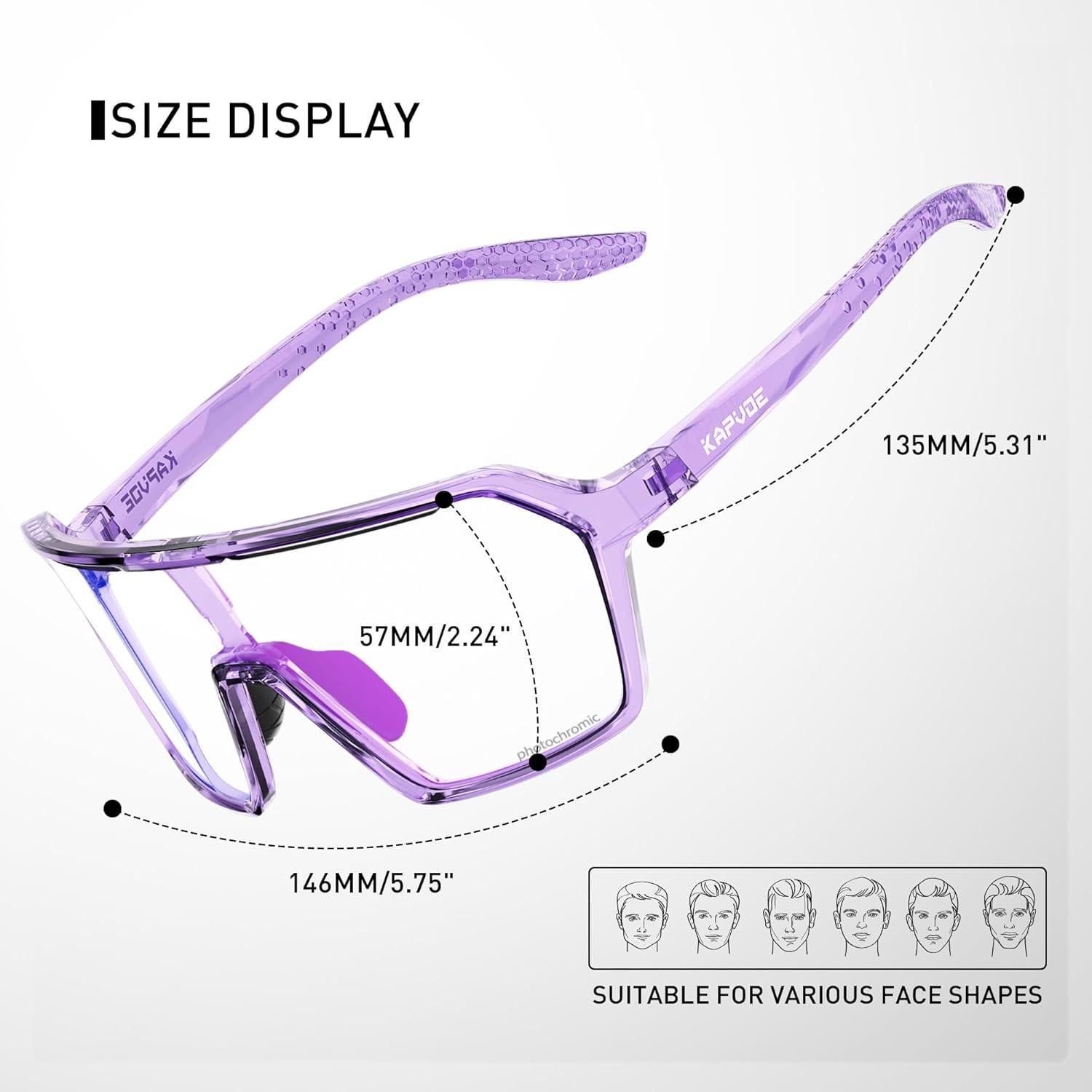 Gafas de Ciclismo KAPVOE K335 Fotoquímicas UV400