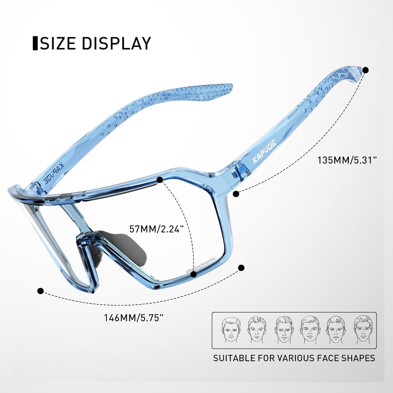 Gafas de Ciclismo KAPVOE K335 Fotoquímicas UV400