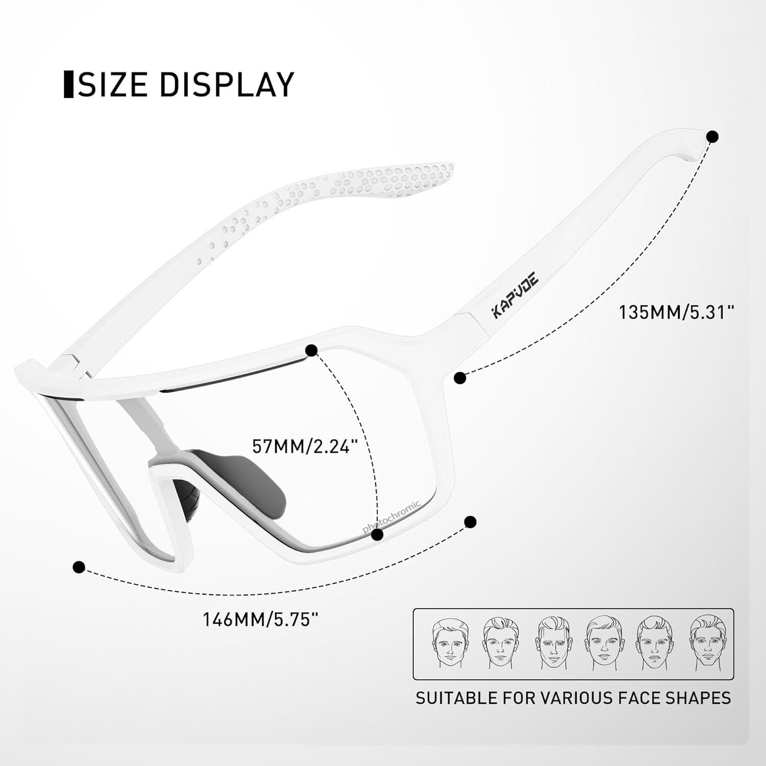 Gafas de Ciclismo KAPVOE K335 Fotoquímicas UV400