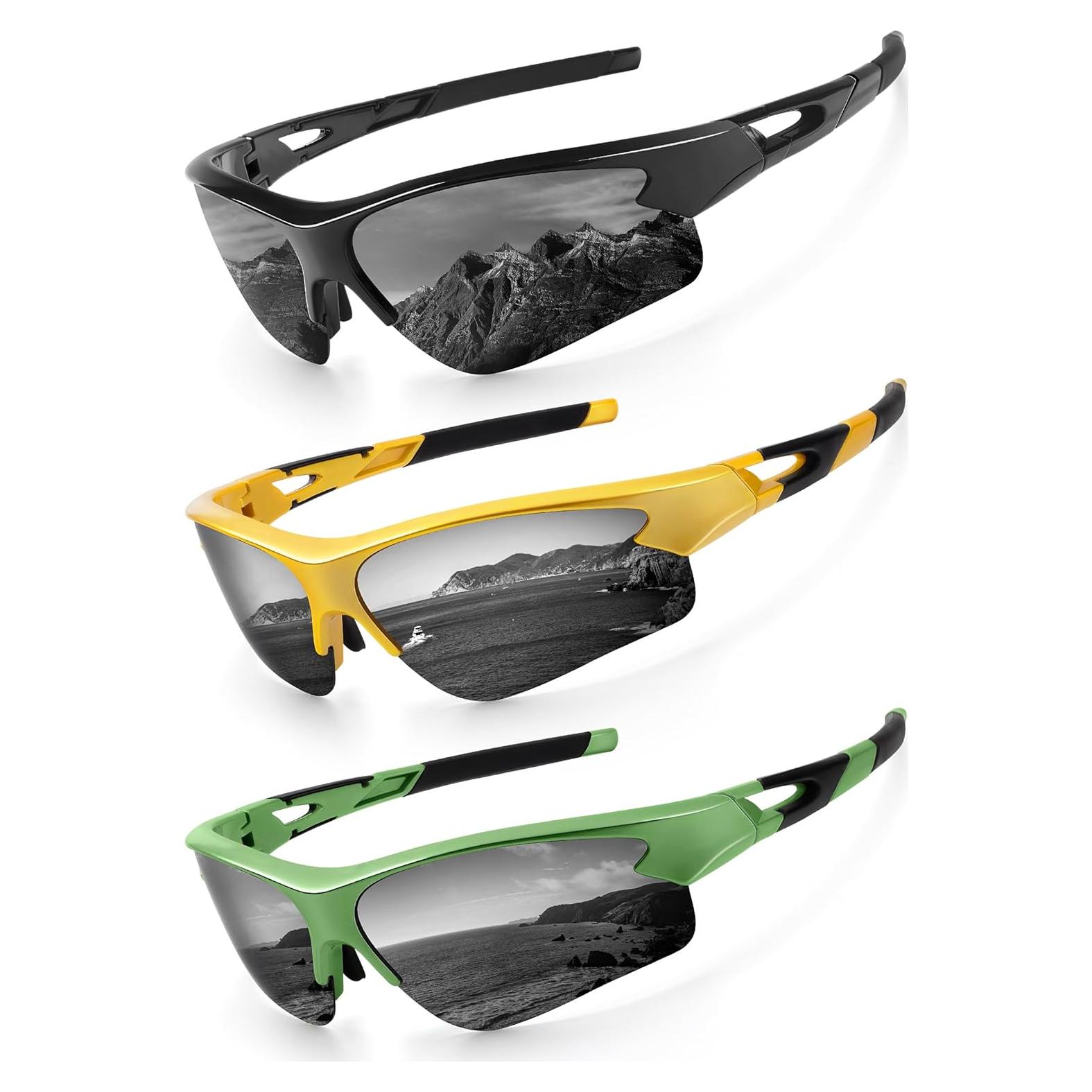 Gafas de sol KALIYADI polarizadas UV para hombres 3 paquetes