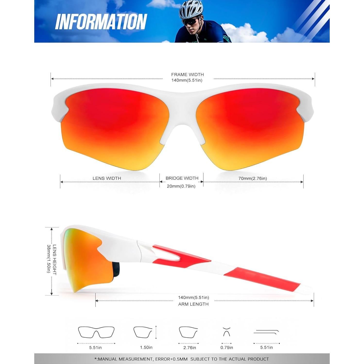 Gafas de sol KALIYADI polarizadas UV para hombres 3 paquetes