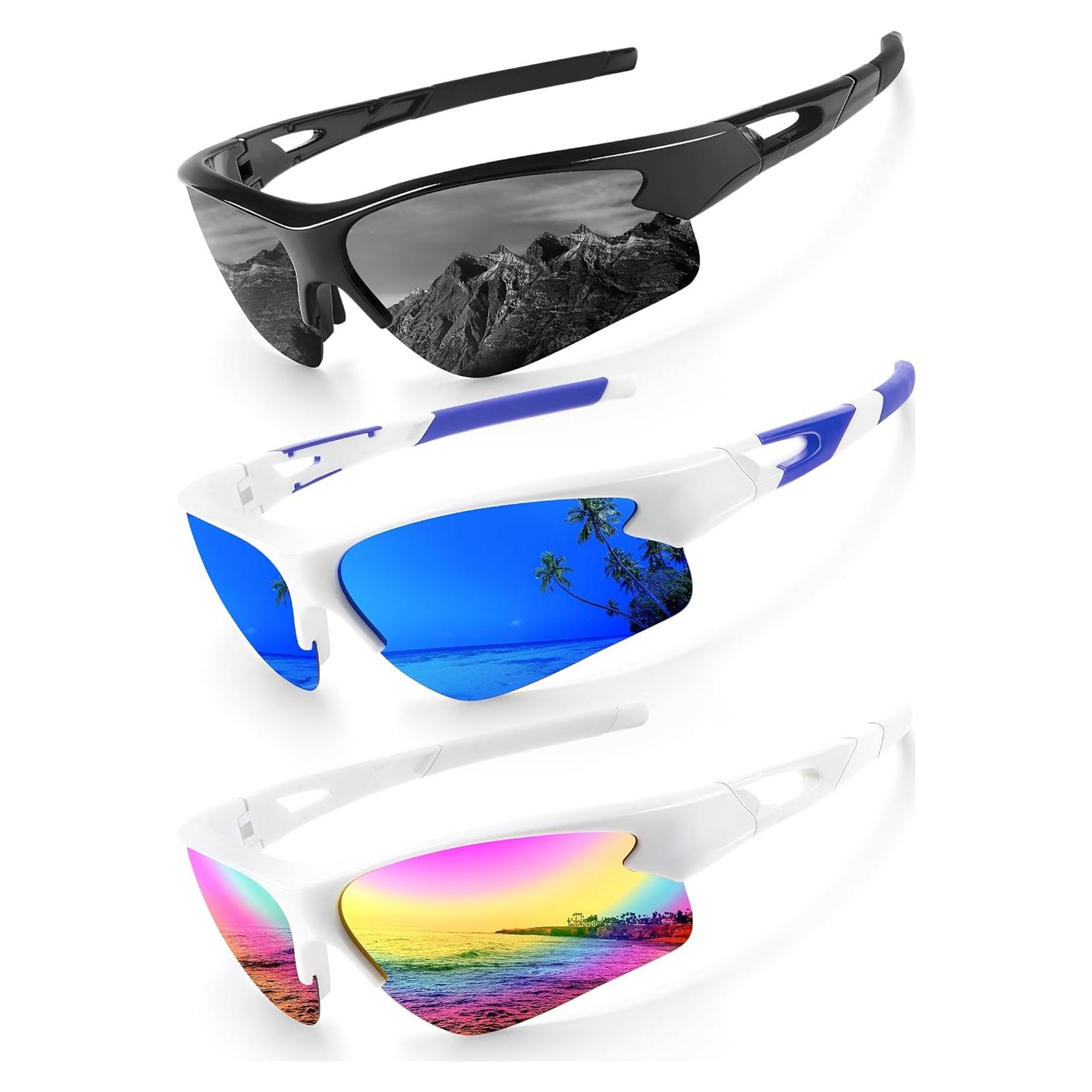 Gafas de sol KALIYADI polarizadas UV para hombres 3 paquetes