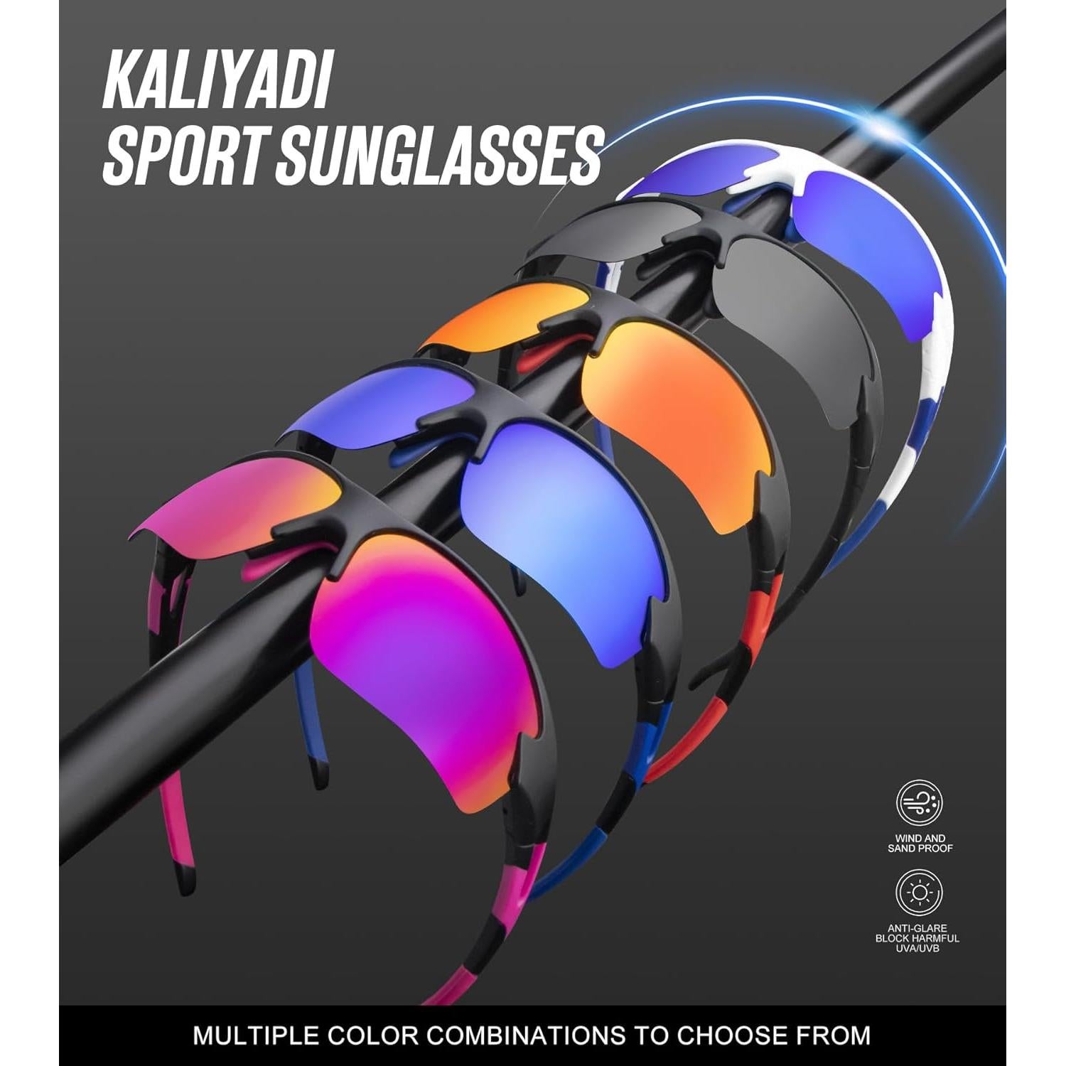 Gafas de sol KALIYADI polarizadas para hombres 3 paquetes