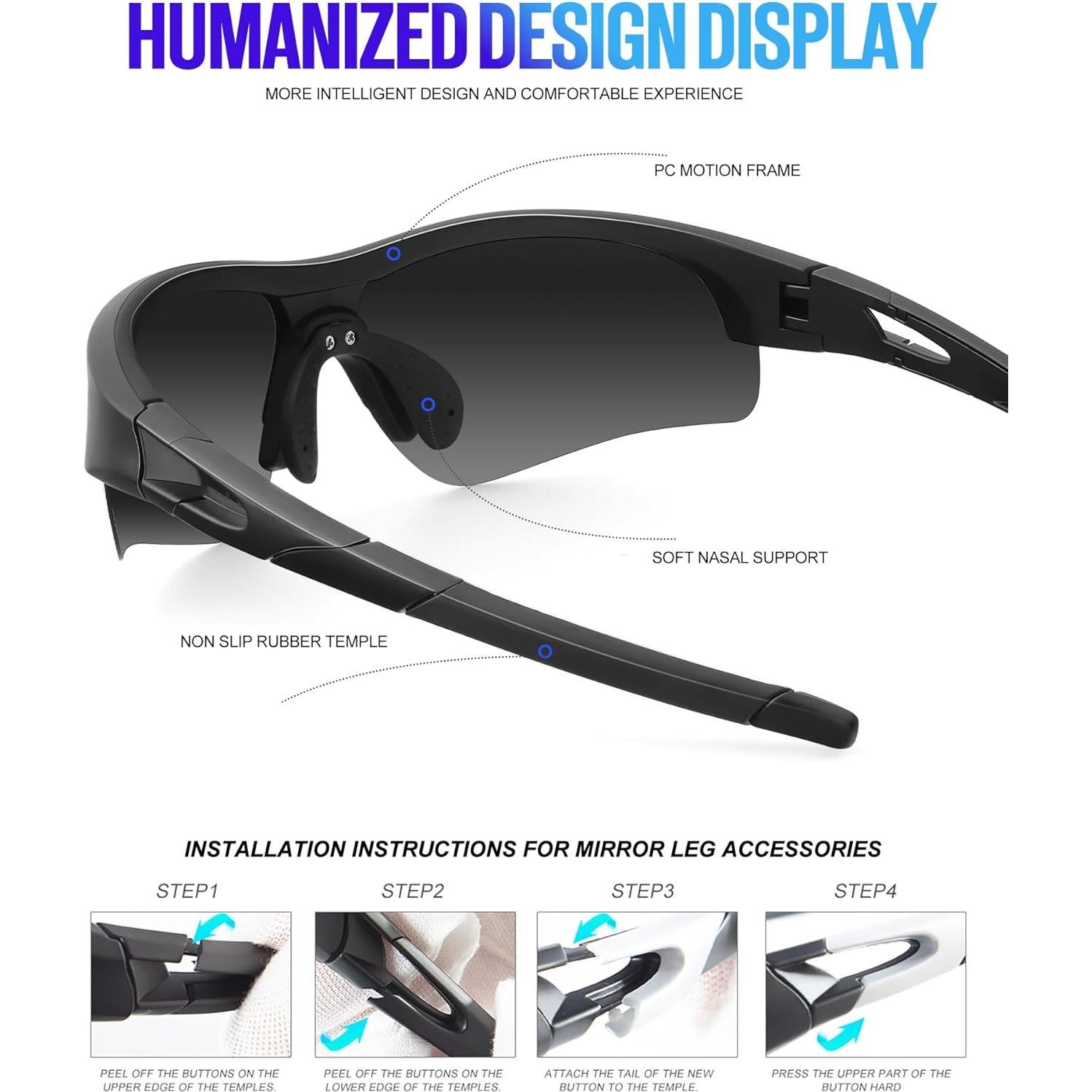 Gafas de sol KALIYADI polarizadas UV para hombres y mujeres