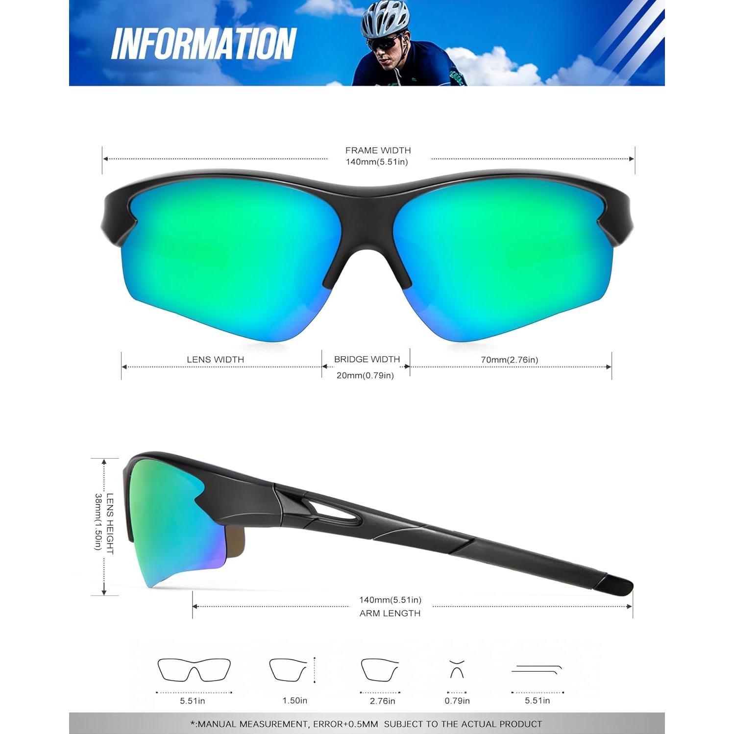Gafas de sol KALIYADI polarizadas UV para hombres y mujeres