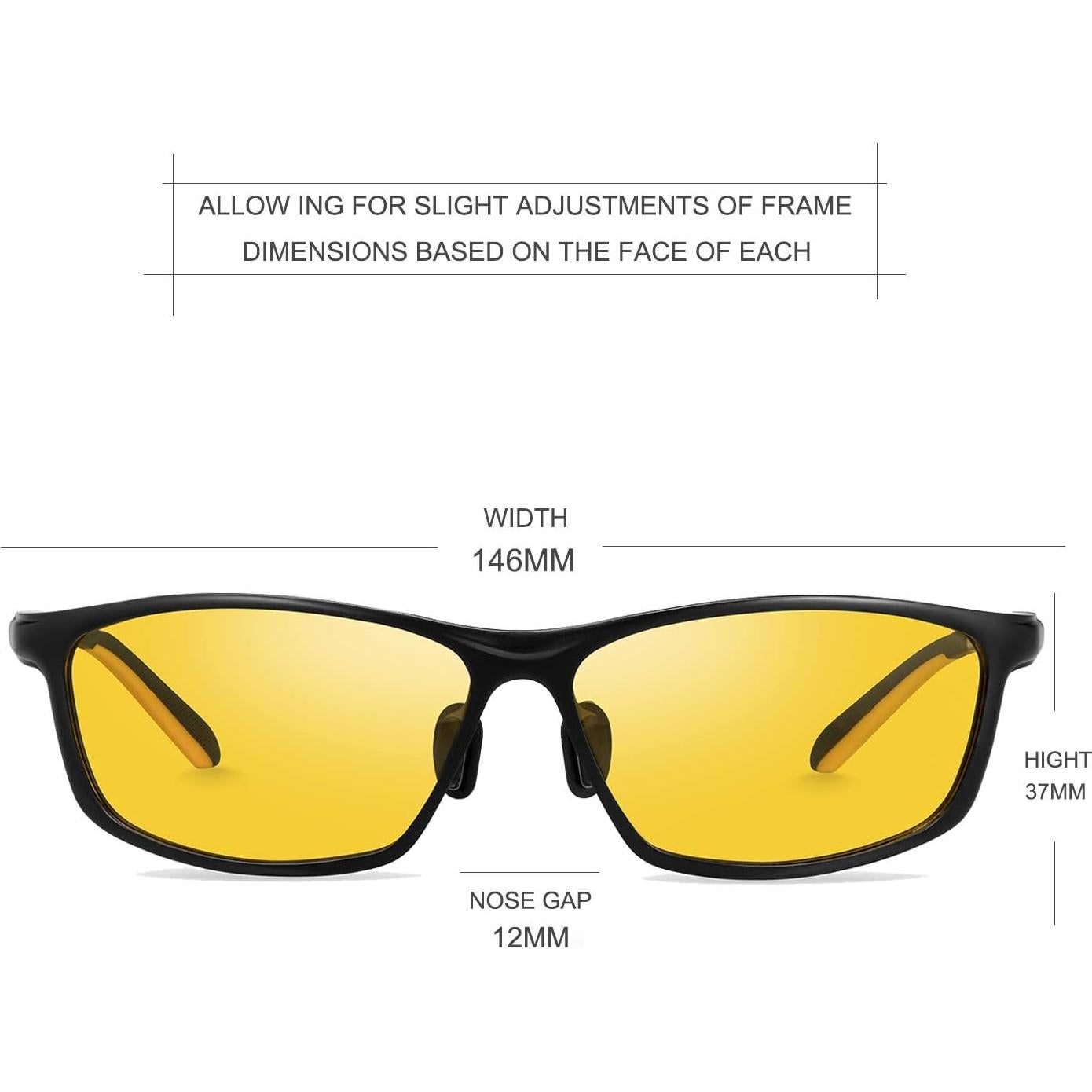 Gafas de Conducción Nocturna Amarillas TAC UV400