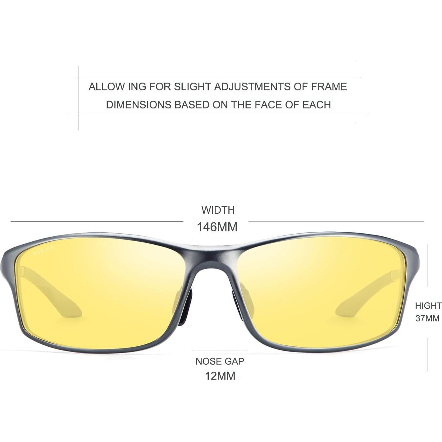Gafas de Conducir Nocturna Antirreflejo TAC Amarillas