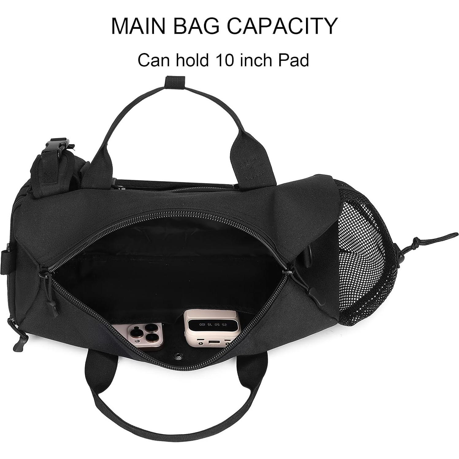 Bolsa Duffle Táctica ArcEnCiel Negra 38.6x19.8x18.8cm