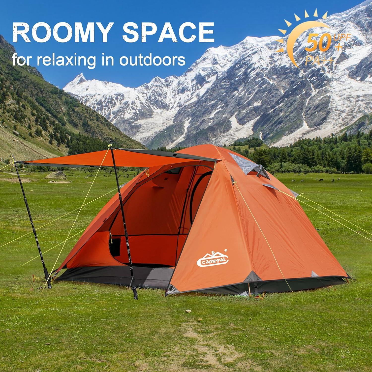 Tienda de Camping Camppal para 2-3 Personas Impermeable