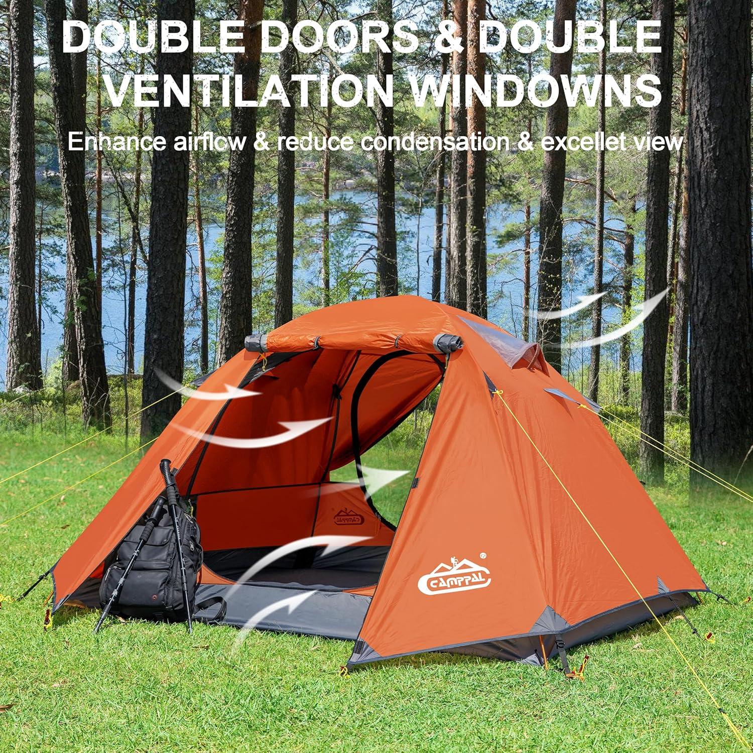Tienda de Camping Camppal para 2-3 Personas Impermeable